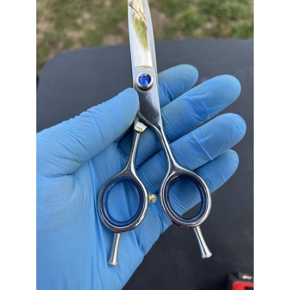 Comfortline by Akko H800C 8" Curved Grooming Shears - 440C Japanese Steel - Picture 5 of 5